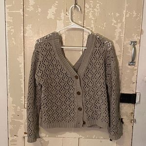 Gray Button Up Nicole Miller Cardigan